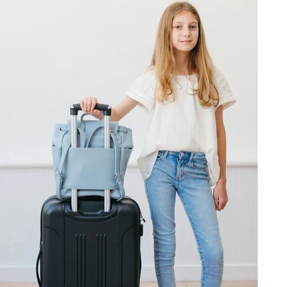 Luna Drawstring Convertible Backpack NEW + bag WEST ELM leather SAND*** - Picture 5 of 16